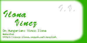 ilona vincz business card